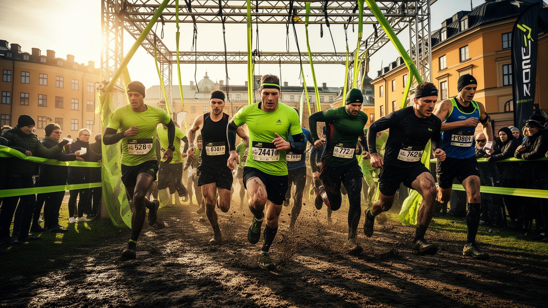 Athletes at the start of a race in Stockholm
